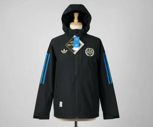 Veste noire imperméable de l'Argentine Casa Albiceleste